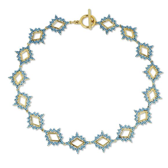 NORTHERN LIGHTS CHOKER NECKLACE WHITE OPAL/GOLD Noir Jewerly - Picture 1 of 2